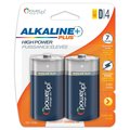 Power Up! Batteries Alkaline Plus D, PK 4 031-11144
